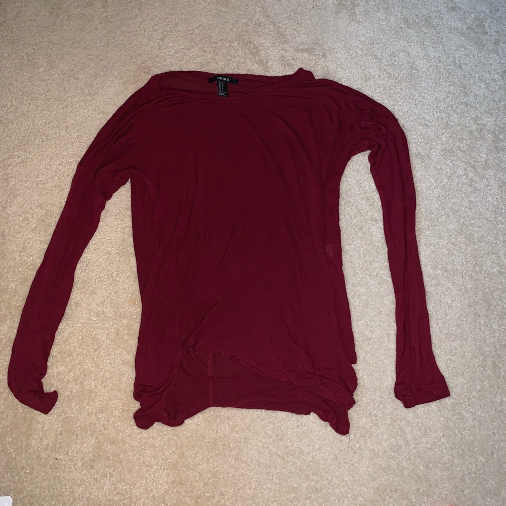 forever 21 maroon long sleeve